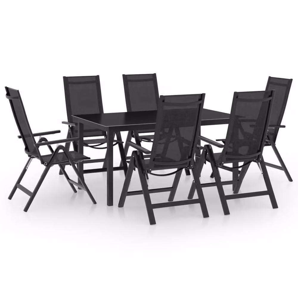 vidaXL Set da pranzo da giardino 5 pezzi in alluminio antracite
