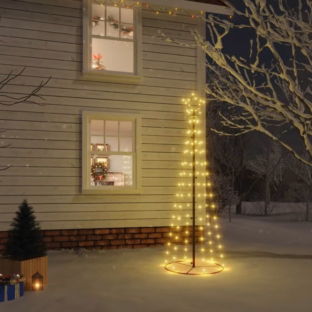 Maison Exclusive - Albero di Natale a LED, forma conica, luce bianco caldo, 108 LED, 70x180 cm