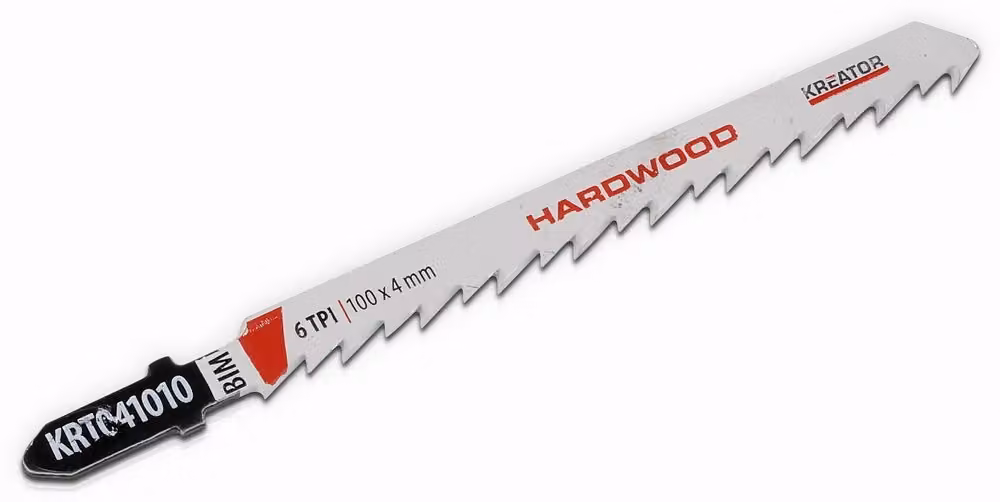 Lama per seghetto alternativo in legno duro a forma di T (passo 4 mm - 100 mm) - 2 pezzi