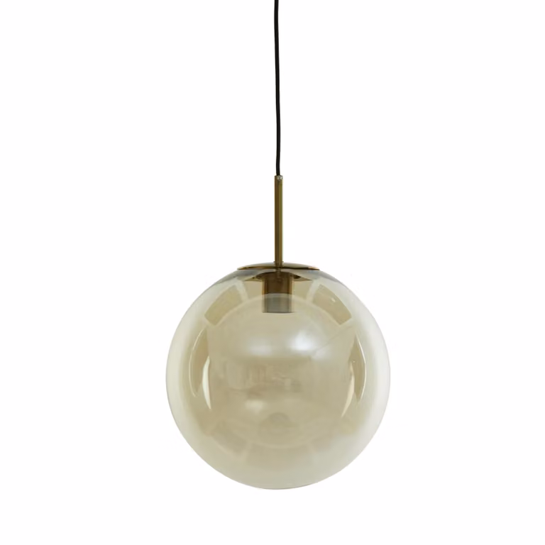 Lampada a sospensione - bronzo - Medina - vetro - Ø 40cm - E27 - 2958885 - Light & Living
