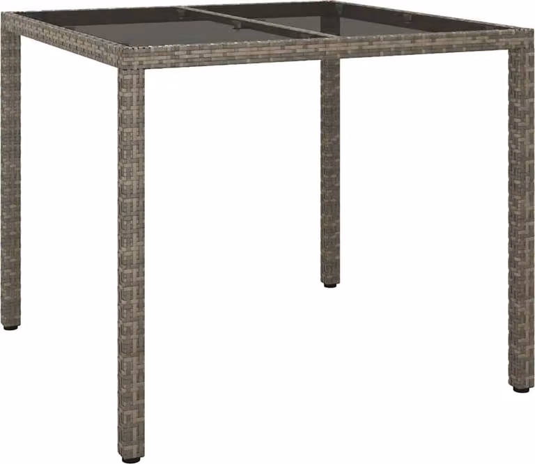 Tavolo da Giardino Grigio 90 x 90 x 75 cm polyrattan