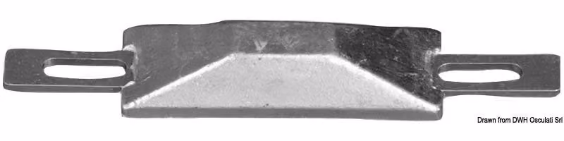 Anodo, rettangolare con inserto145x62x28 mm , 1 pezzo