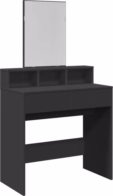 Toeletta moderna con specchio nero L 80 cm, P 41 cm, H 144,5 cm – 1