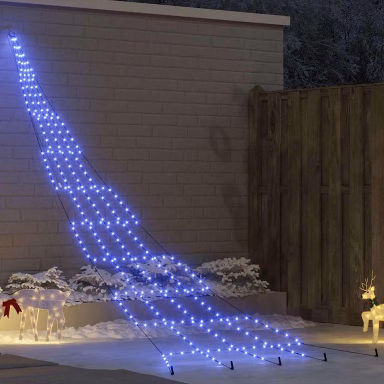 Maison Exclusive - Albero di Natale LED con picchetti blu 511 cm Metallo