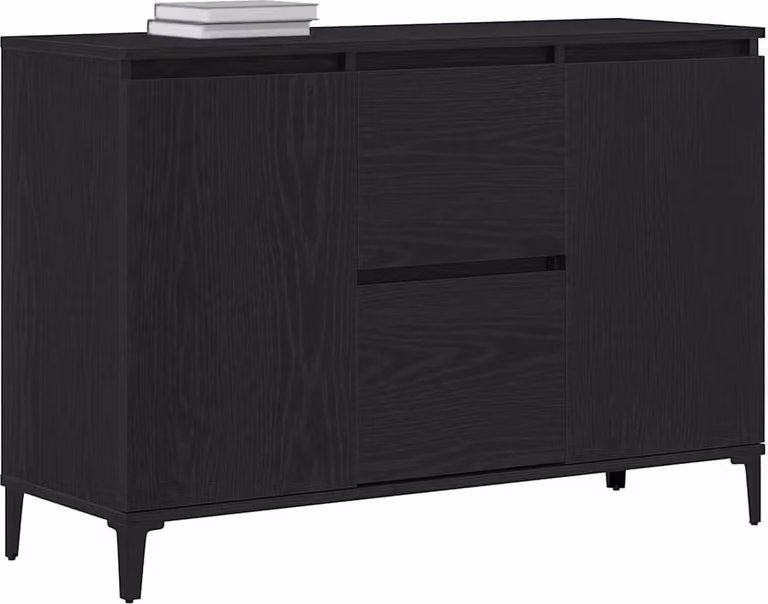 Credenza Rovere Nero 104 x 35 x 70 cm Legno multistrato