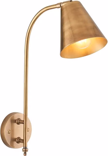 Applique industriale ottone antico regolabile E27 Endon