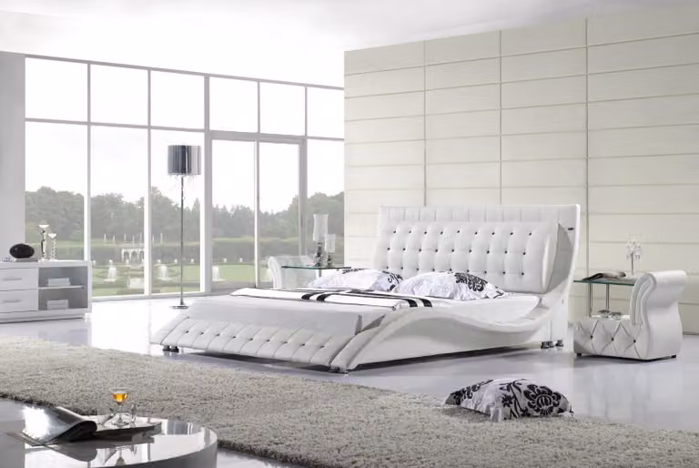 Betten Doppel Modernes Ehe 180x200 Moderne Design Leder Bett Luxus Polster