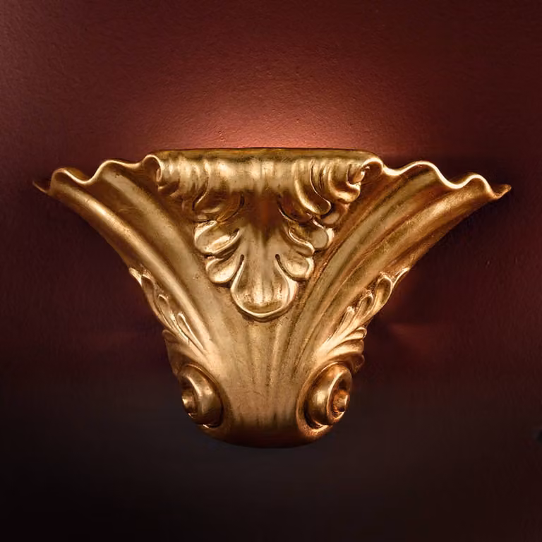 ORION Applique da parete TASCA, dimmerabile, Ottone / Oro, Soggiorno / Sala da pranzo, Ceramica, Moderno, Applique