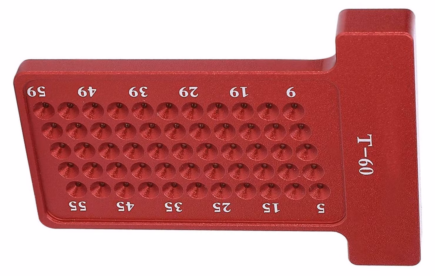 Omgoods - Strumento di marcatura a T - Righello in alluminio - Resistente all'usura e durevole - Trattamento anodizzato - Ideale per la lavorazione del legno - Dimensioni: 79 x 58 x 9 mm