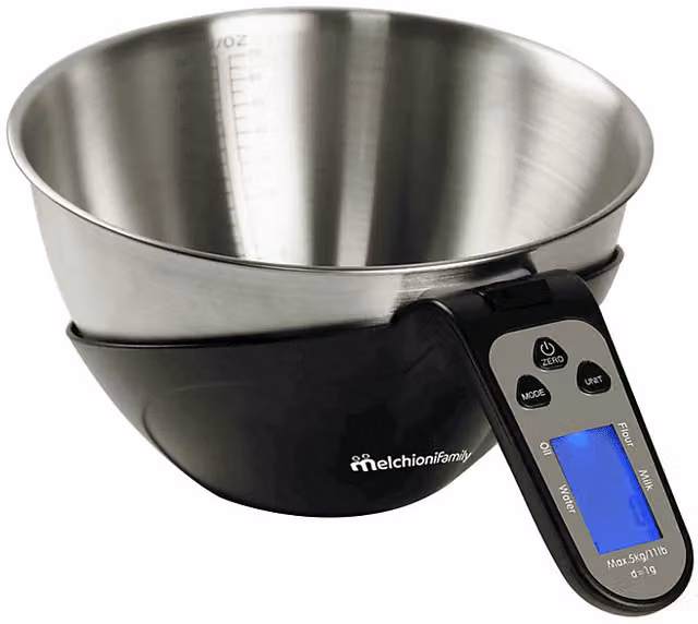 Bilancia da cucina elettronica MELCHIONI FAMILY EQUILIBRA in acciaio inox color argento