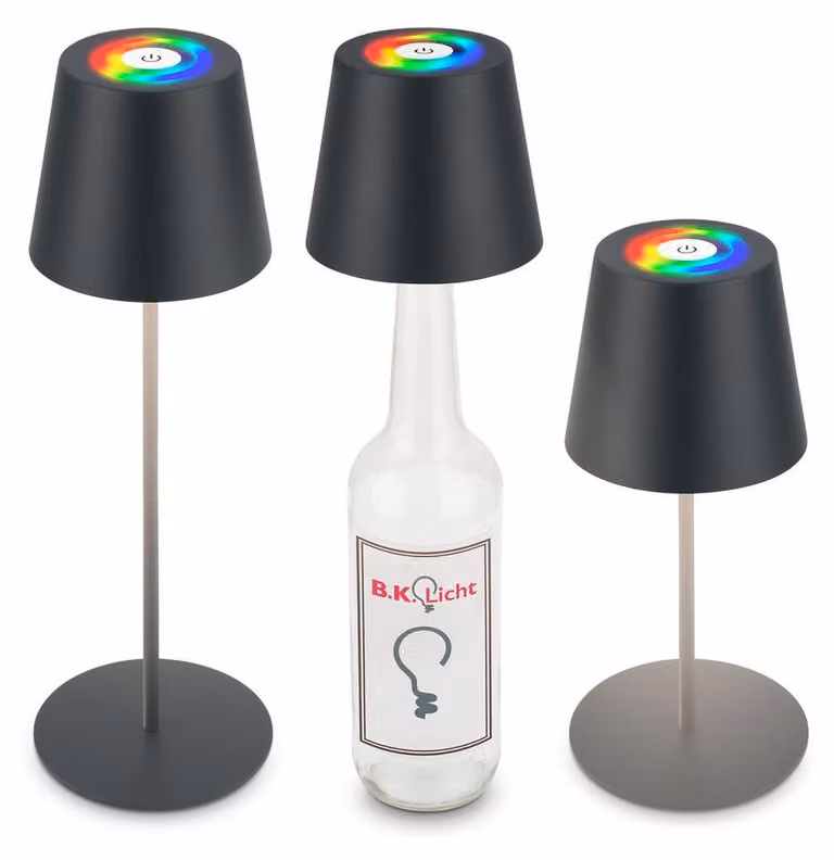 Lampada da esterno a LED a batteria, sensore, nera, LED/4W