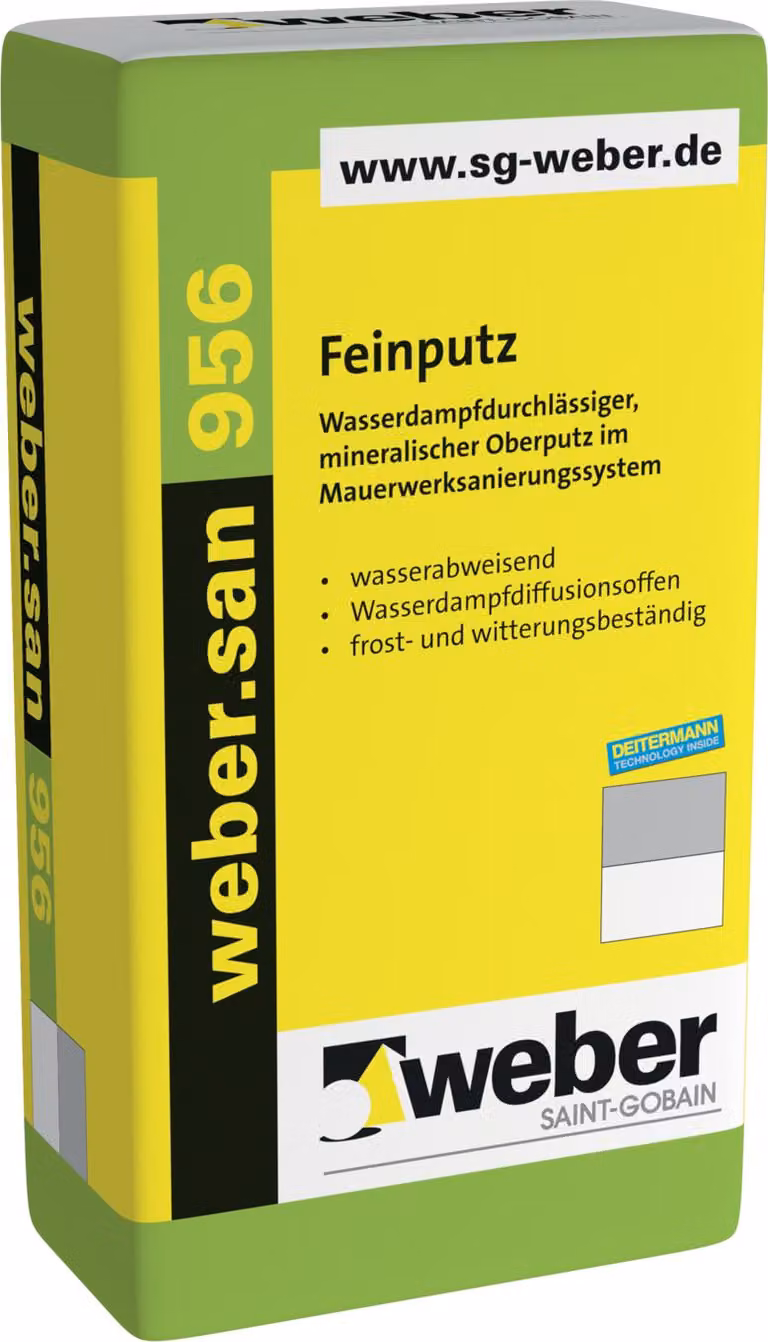 weber.san 956 Feinputz weiß 25kg für Innen & Außen