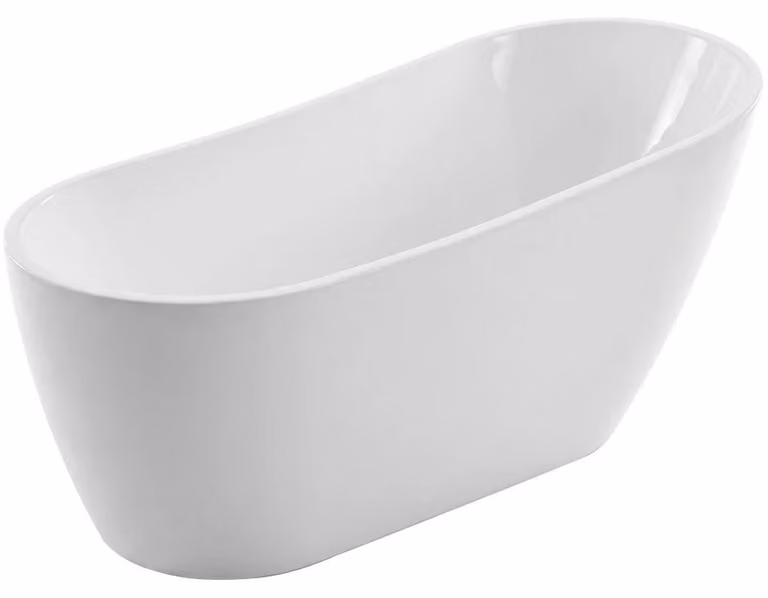 CERANO - Vasca da bagno freestanding in acrilico Camelia - bianco lucido - 169x80 cm