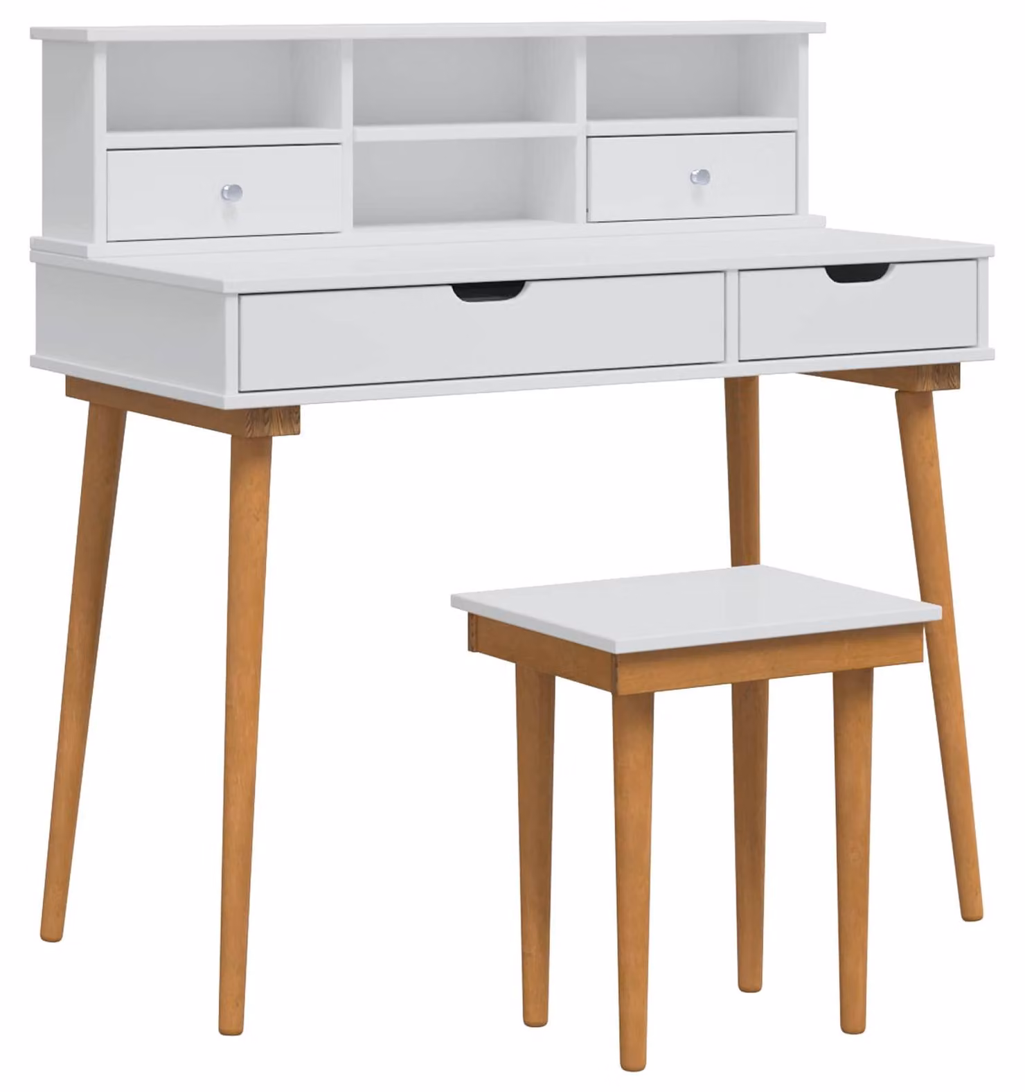 Set da trucco FAUSKE, 3 pezzi, bianco, 100 x 50 x 103,5 cm