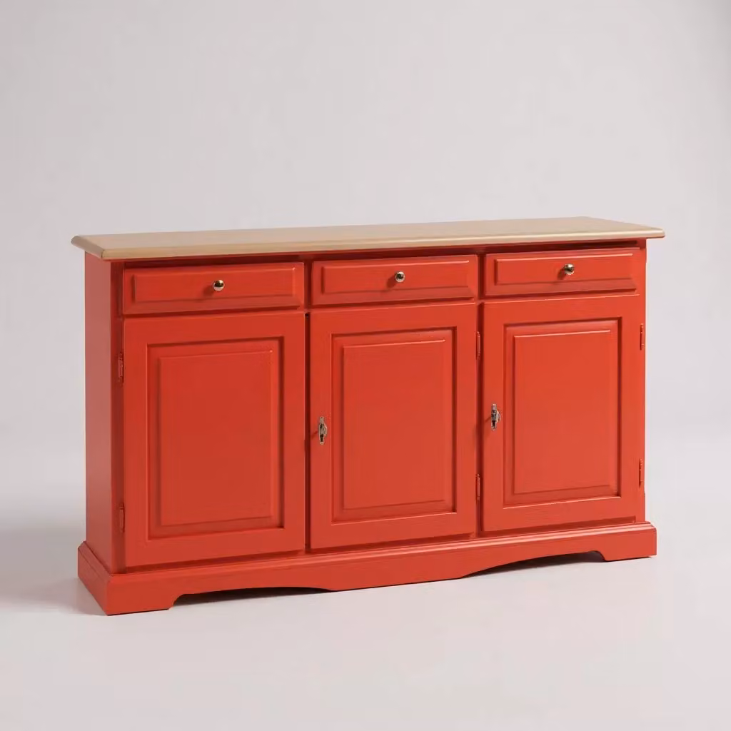 Madia credenza in legno laccato rosso Mobili 2G L/P/H: 156 x 42 x 85 cm – 2