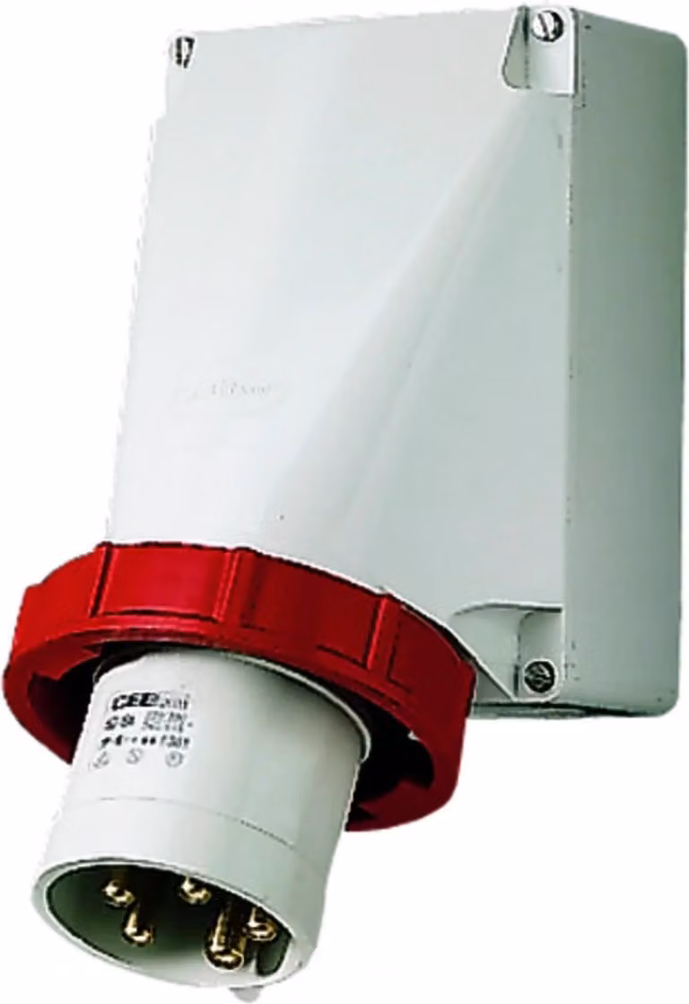 Spina da parete Mennekes CEE, 63 A, 5 poli, 400 V, 6 h, IP67, 1 pz.