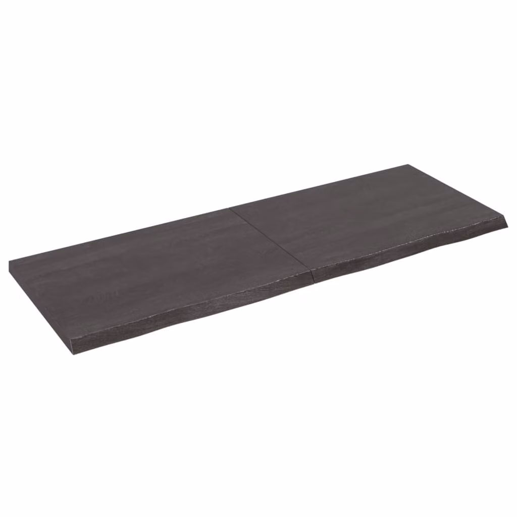 Piano Bagno Marrone Scuro 140x50x(2-4)cm Legno Trattato