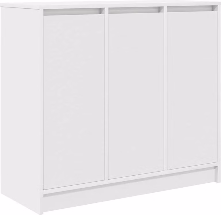 Credenza Bianca 85x34x76 cm in Legno Multistrato