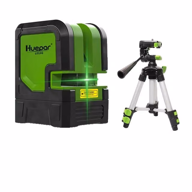Dispositivo di livellamento laser, raggio verde, autolivellante, set 4