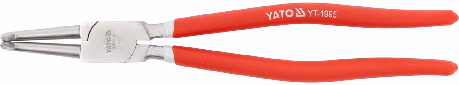 Pinza per anelli di tenuta Seeger, con becchi interni curvi, lunghezza 325 mm