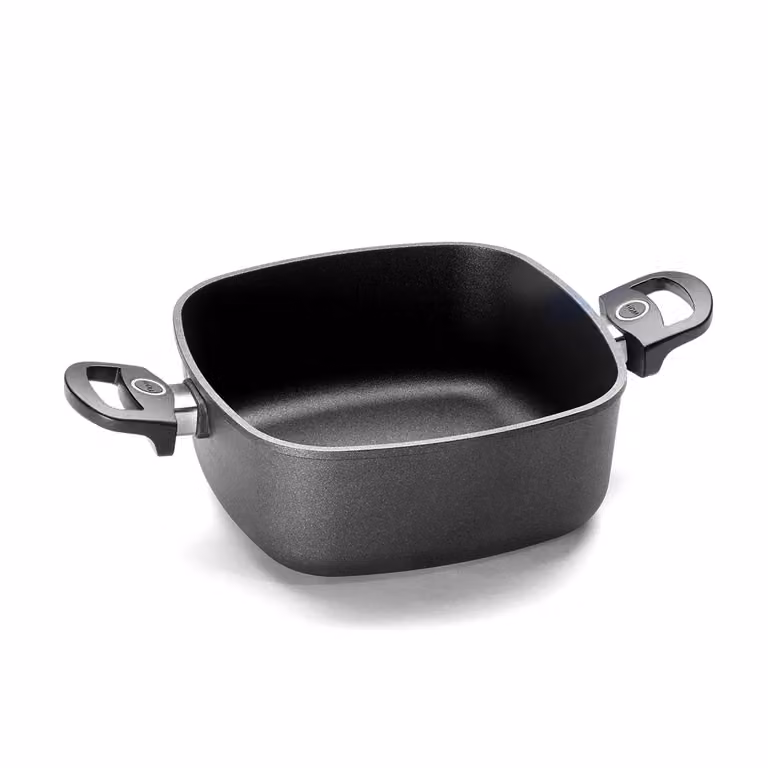 Casseruola quadrata in alluminio fuso antiaderente per induzione, con due manici, Titan Best, 24x24cm