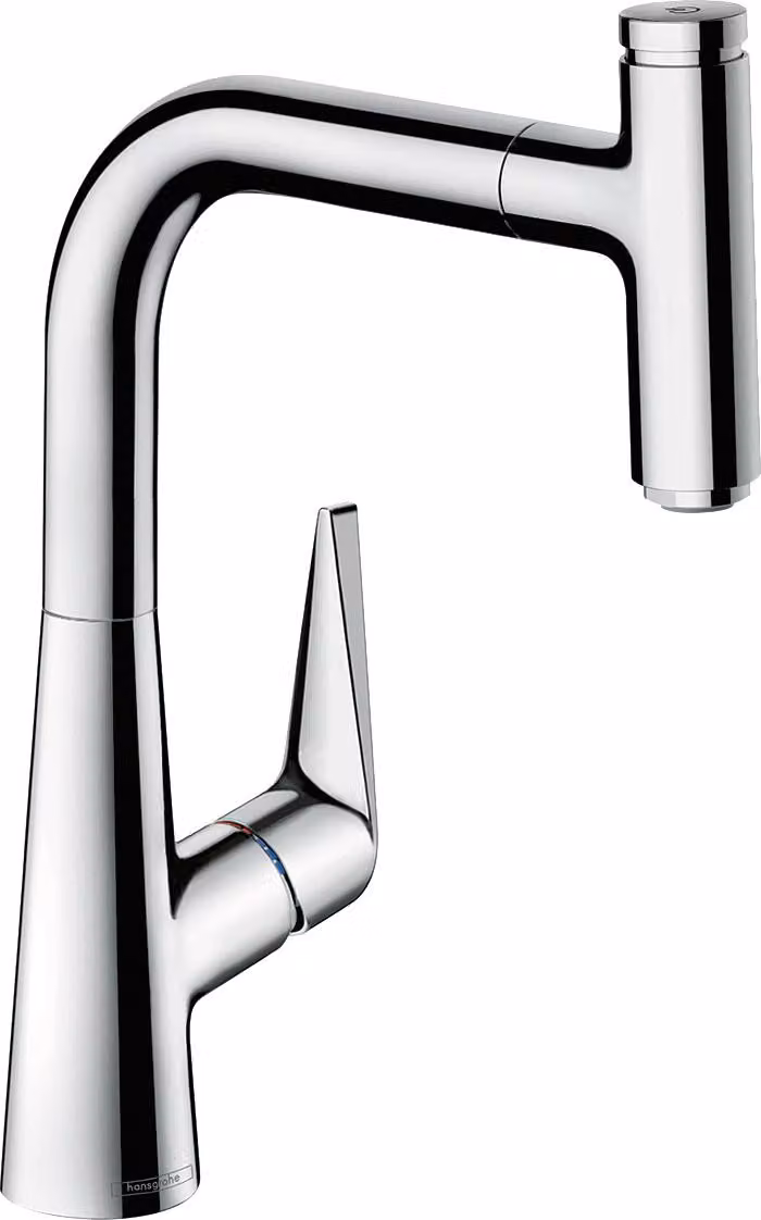 hansgrohe Talis Select M51 Mitigeur monocommande de cuisine 220, bec extractible, 1 jet, 72822000, 72822000