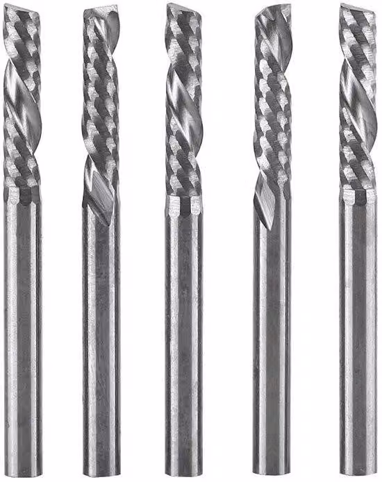 5 pezzi di frese a spirale per la lavorazione del legno con diametro del corpo di 3 mm