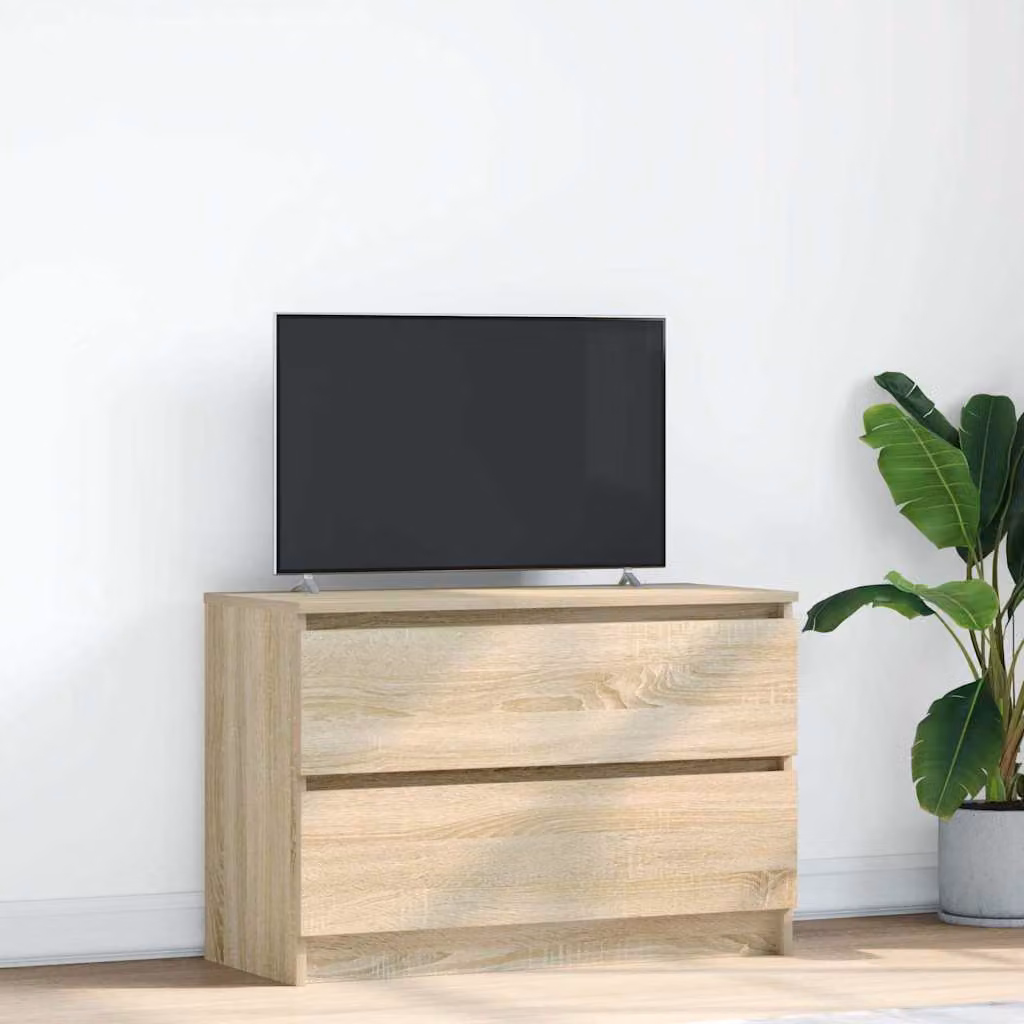 Mobile Porta TV vidaXL Rovere Sonoma Marrone in Legno Multistrato L: 80 cm, P: 35 cm, H: 54 cm