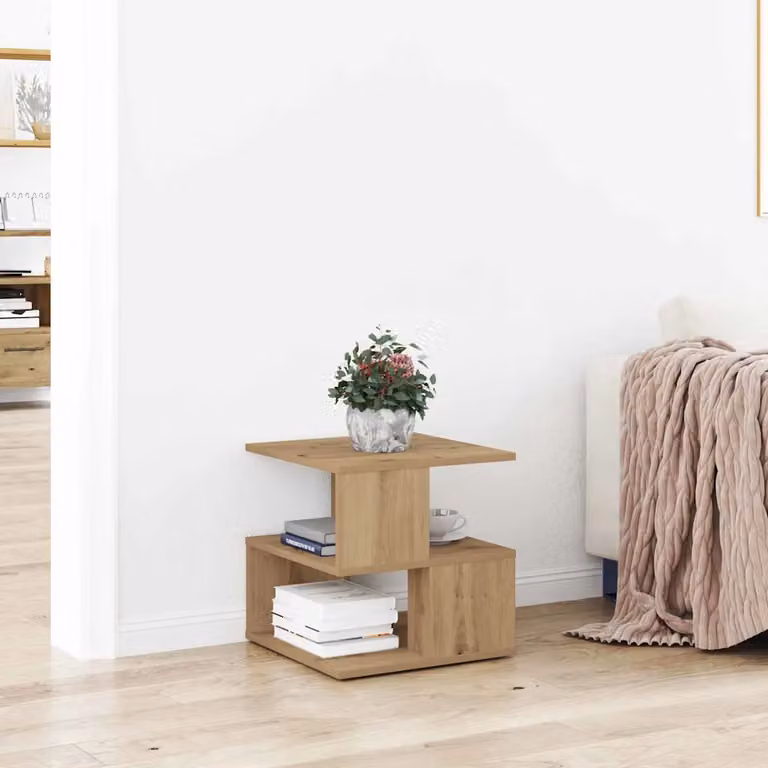 vidaXL Tavolo laterale Rovere artigianale 40 x 40 x 40 cm
