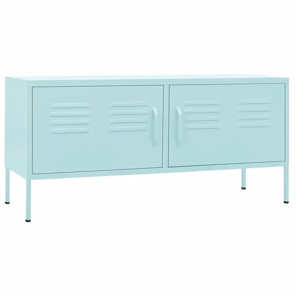 Mobile TV moderno vidaXL in metallo color menta L: 105 cm, P: 35 cm, H: 50 cm – 2