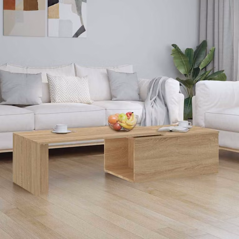 vidaXL Tavolino da Salotto Moderno in Legno Rovere, L 150 x P 50 x H 35 cm