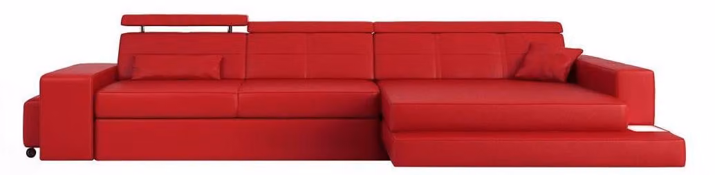 Möbel Ecksofa Leder Sofa Couch Polster Eck Sitz Wohnlandschaft L-Form