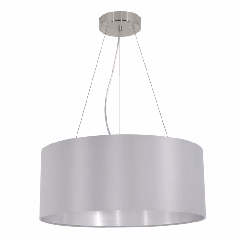 Eglo lampada a sospensione Maserlo Ø53cm 3xE27 grigio argento 31606