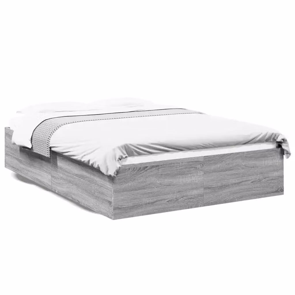 Letto moderno vidaXL in legno grigio con cassetti L/P/H: 120 x 200 x 35 cm – 2