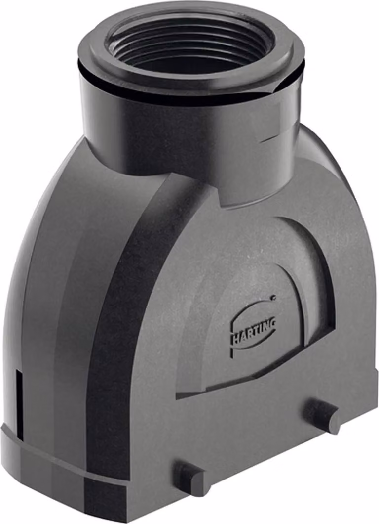 HARTING Han ECO 16B Custodia a manicotto senza pressacavo, 1 uscita cavo diritta M40, per 2 staffe (nella parte inferiore) - 1