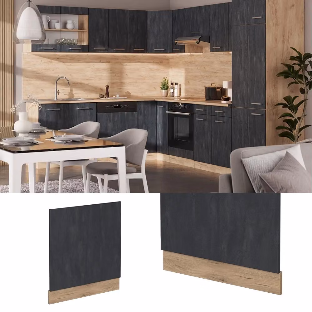 Pannello frontale R-Line Vicco Calce nera e Rovere dorato 60 cm – 2