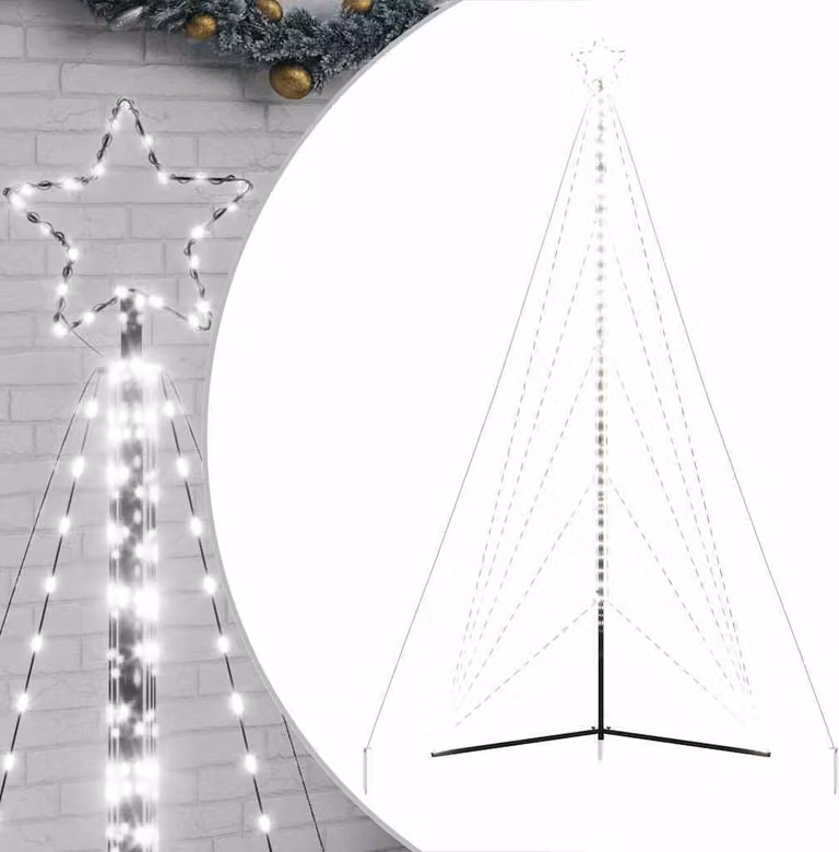Albero di Natale a LED 615 LED Bianco Freddo 404,5 cm