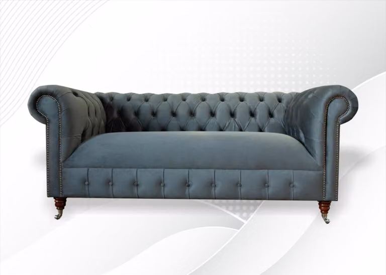 Sofa 3 Sitzer Wohnlandschaft Sofas Couch Polster Garnitur Stoff Samt Modern