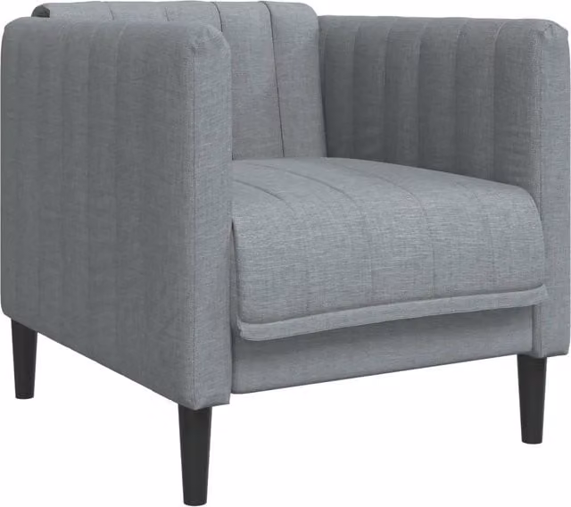 Poltrona Relax Recliner Moderna in Tessuto Grigio con Braccioli e Struttura Imbottita