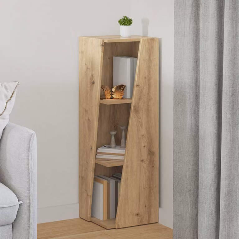 vidaXL Mensola laterale moderna in legno marrone L/P/H: 33 x 32 x 100,5 cm