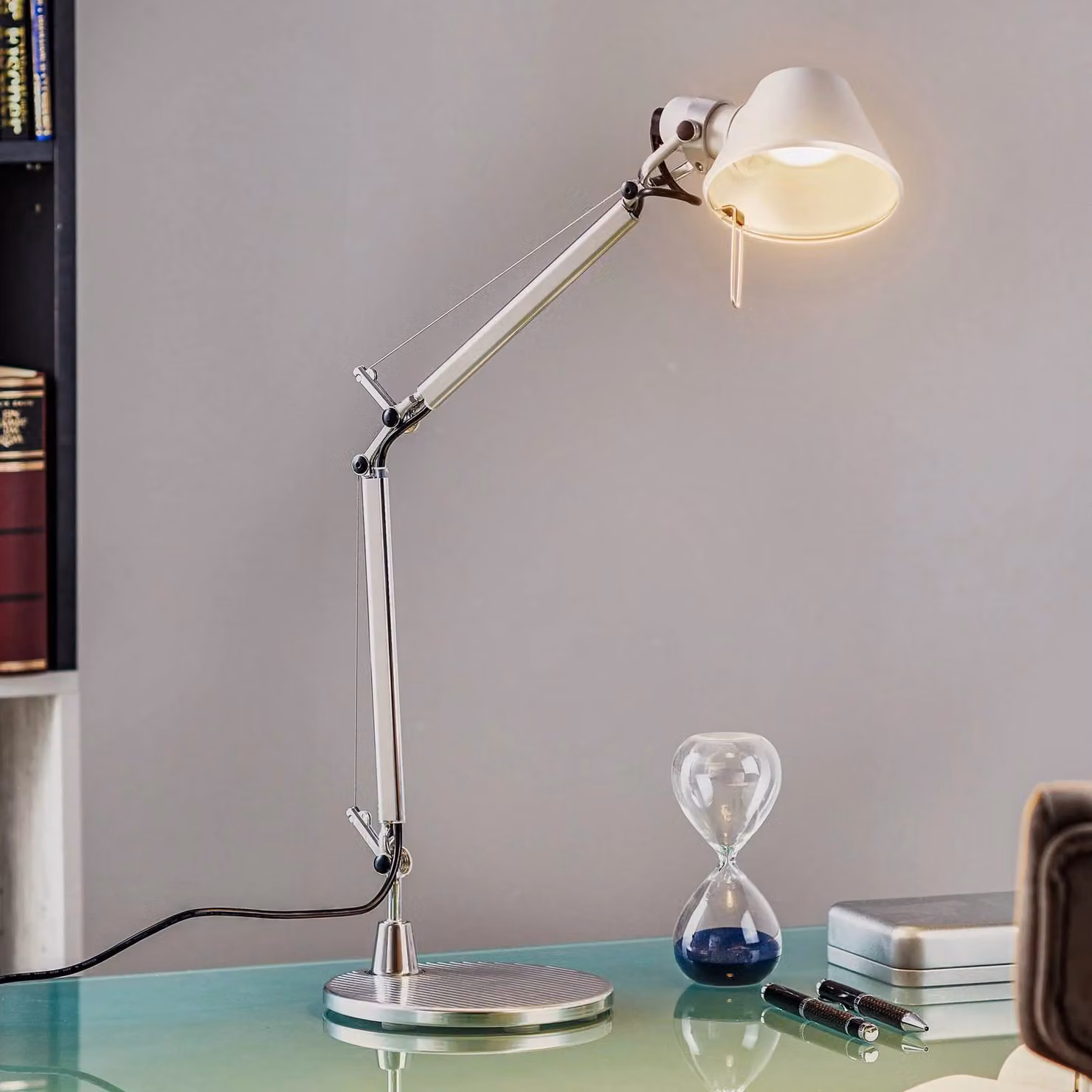 Artemide Lampada da scrivania Tolomeo Micro, dimmerabile, Alluminio / Grigio / Zincato, Studio / Ufficio, Alluminio, Design, Lampada da tavolo LED