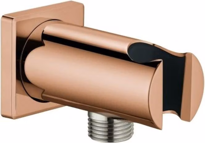Gomito di uscita a parete Grohe Rainshower 1/2", con soffione doccia, rosone angolare, c. sole