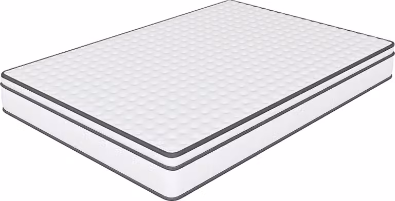Materasso 140 x 190 cm con molle insacchettate e coprimaterasso integrato di 25 cm di spessore