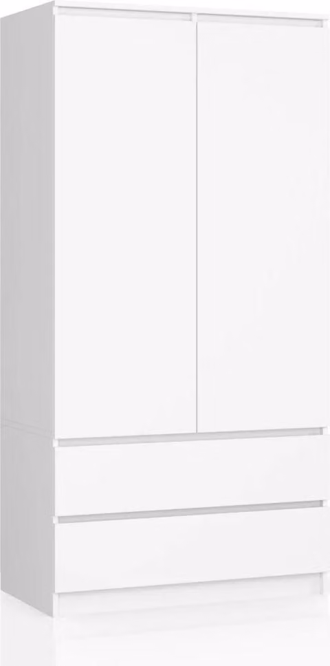 Armadio con cassetti 90 cm LOTA - bianco