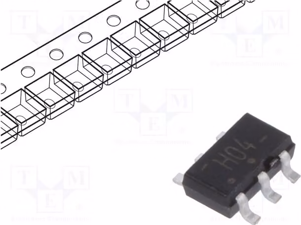 3 inverter TSOP6, 2-6 VDC, 74HC2G04GV.125, con 2 canali, tecnologia SMD