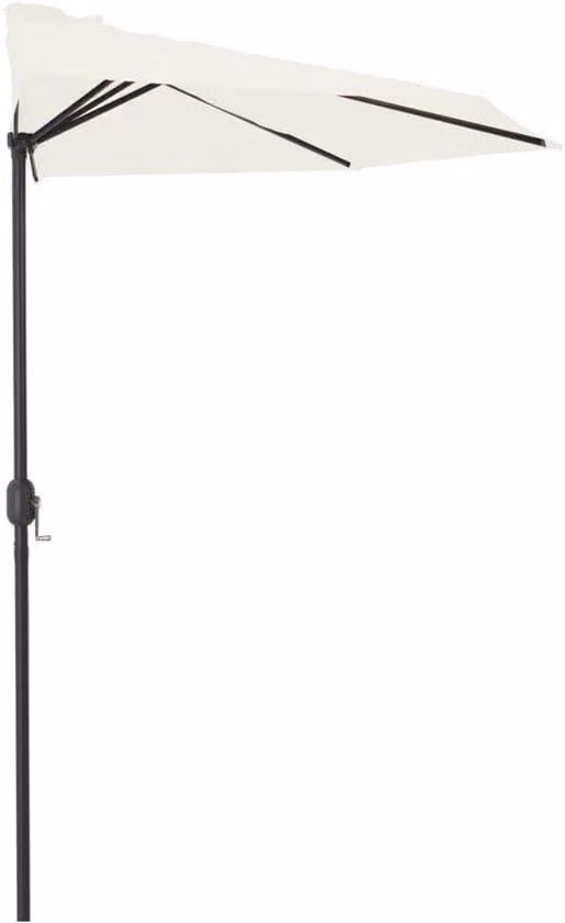 Ombrellone semicircolare Terras - Ombrellone da balcone - Materiale resistente ai raggi UV - Larghezza 300 cm - Colore sabbia