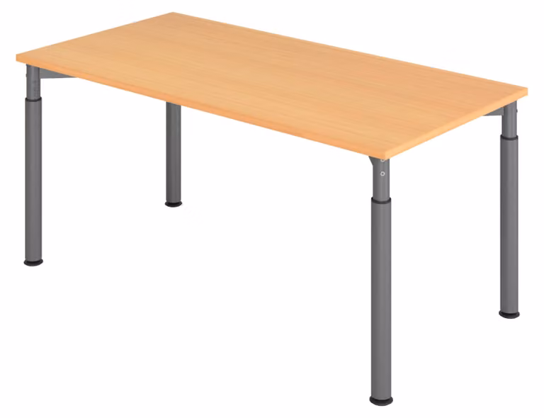 bümö Scrivania Serie-Y - Decorazione: faggio, dimensioni: 160 x 80 cm, struttura: grafite