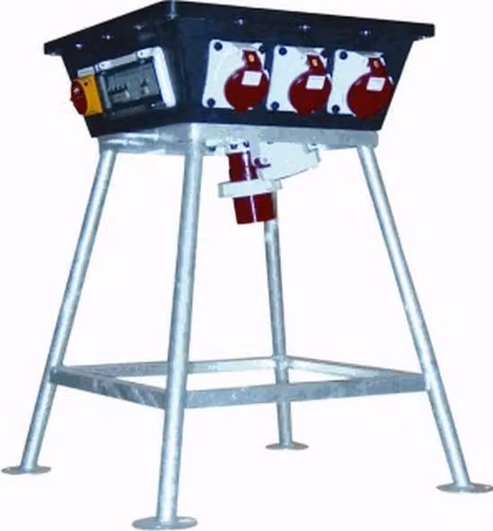 Distributore di corrente MENNEKES con 10 uscite 63A 400V trifase IP44 in acciaio multicolore (21.M63-0201-1)