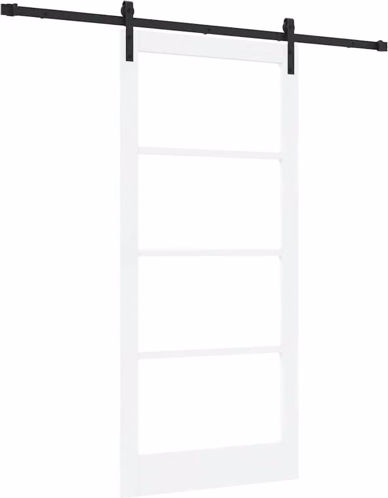 Porta scorrevole ORKDAL Bianco e Nero 93 x 202 cm