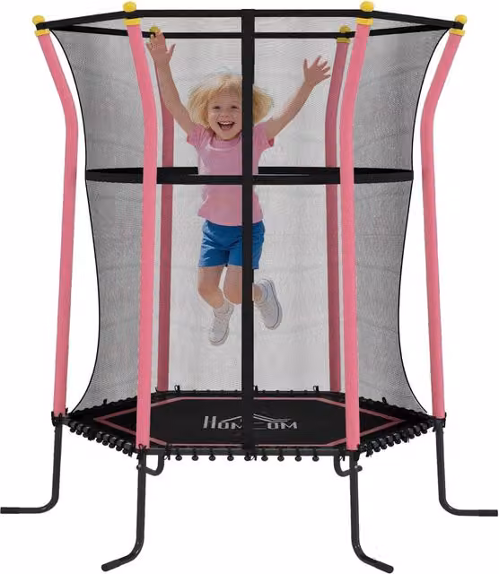 Trampolino per Bambini ¨C Xylo ¨C ?163,5 cm con Rete di Sicurezza, Acciaio, 50 kg